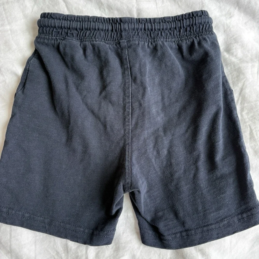 Toddler Boy Navy‎ Blue Pull-On Shorts 4T Elastic Waist Drawstring Cotton Pockets